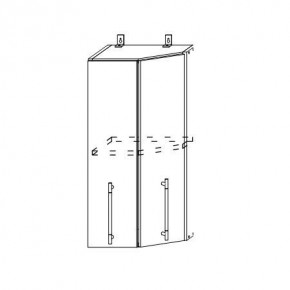 Монако ВПТ 400 шкаф верхний угловой в Томмоте - tommot.mebelnovo.ru | фото