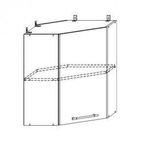 Монако ВПУ 600 шкаф верхний угловой в Томмоте - tommot.mebelnovo.ru | фото