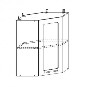 Монако ВПУС 550 шкаф верхний угловой в Томмоте - tommot.mebelnovo.ru | фото