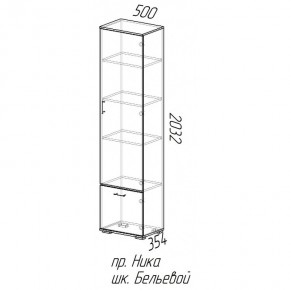 Шкаф бельевой Ника 500 в Томмоте - tommot.mebelnovo.ru | фото