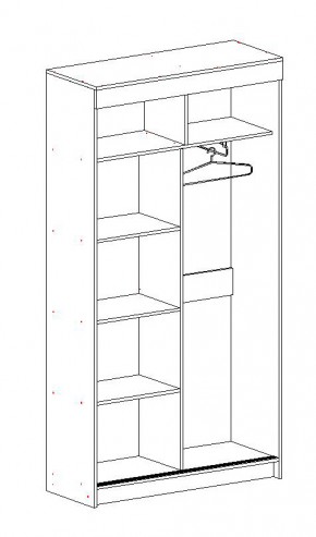 Шкаф-купе двустворчатый Грета 2/58 в Томмоте - tommot.mebelnovo.ru | фото